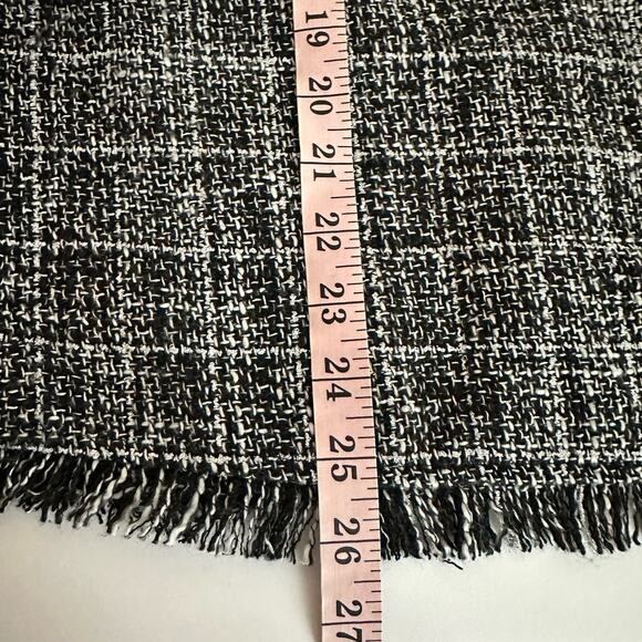 Jade Melody Tam Gray Tweed Fringe Top Size Medium - Picture 8 of 10